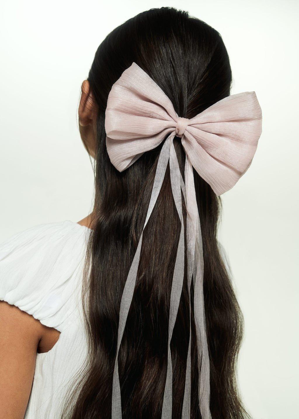 Pink Bow Hairclip, Kids Girls, , large image number 2