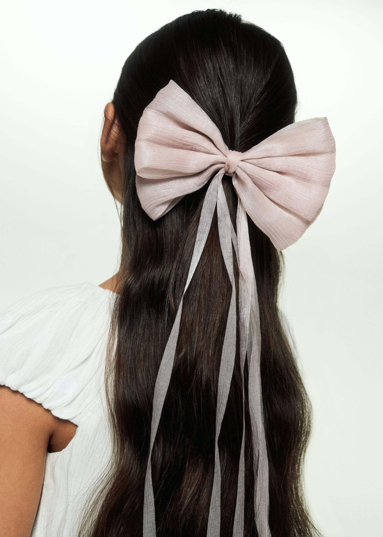 Pink Bow Hairclip, Kids Girls, , large image number 5