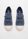 Mango - Blue Velcro Fastening Straps Sneakers, Kids Boys