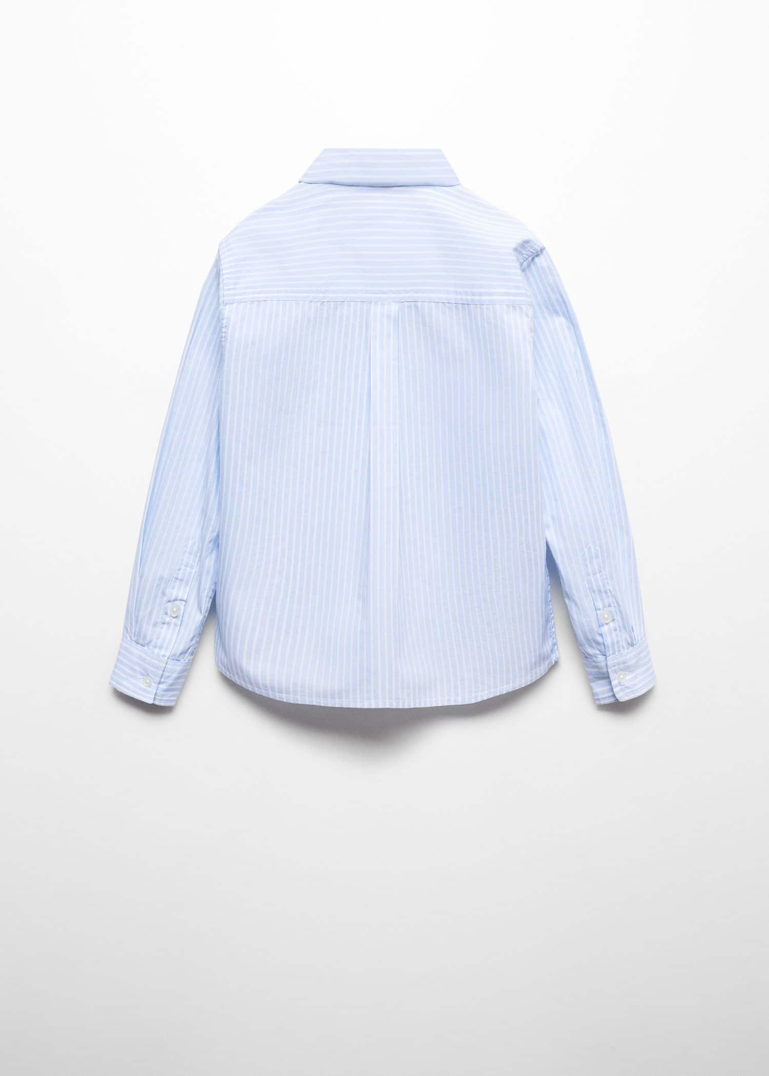 Mango - Blue Regular-Fit Striped Shirt, Kids Boys
