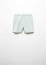 Mango - Green Linen-Blend Bermuda Shorts, Kids Boys