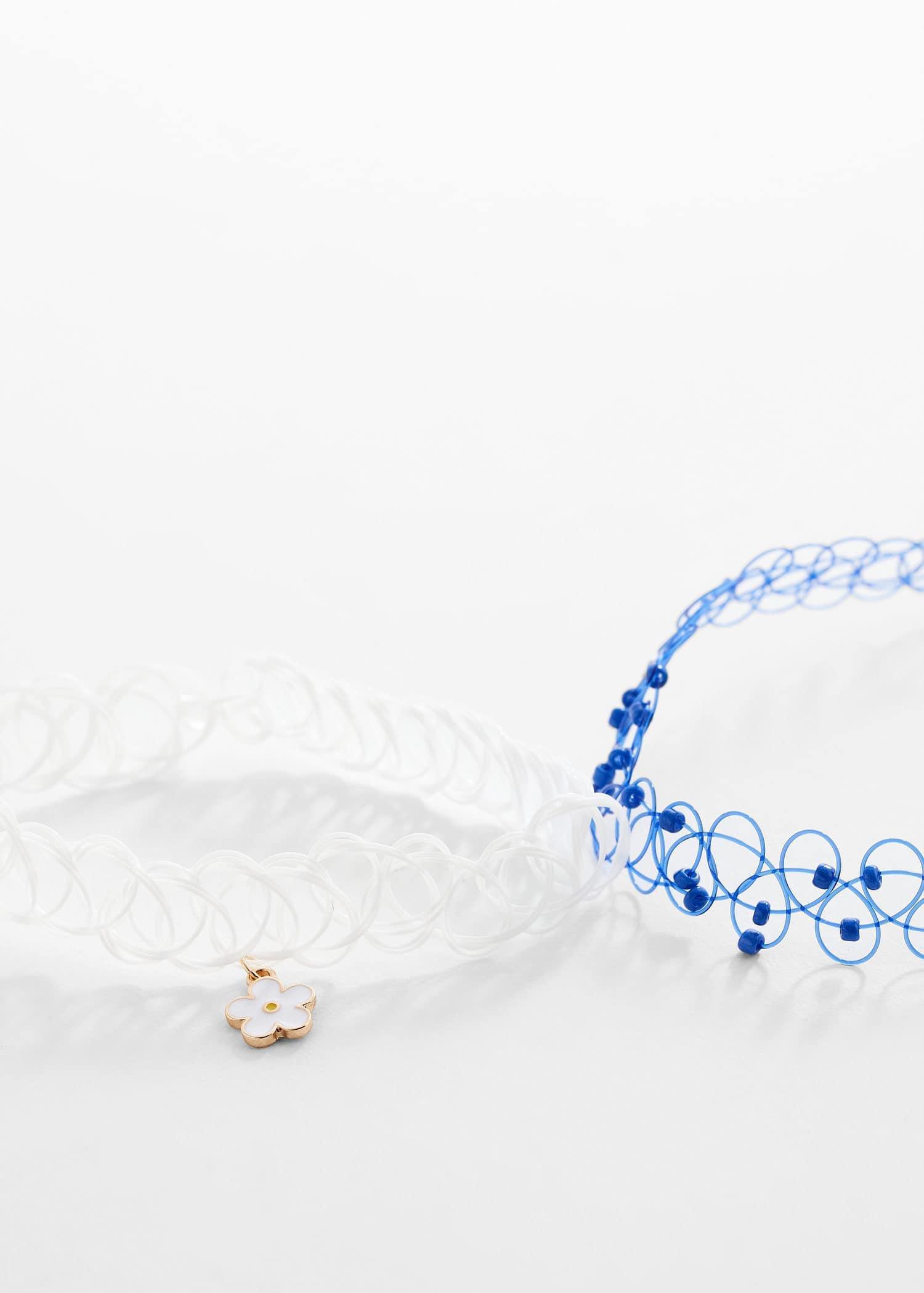 Blue Pendant Chockers - Set Of 2, Kids Girls, , large image number 0