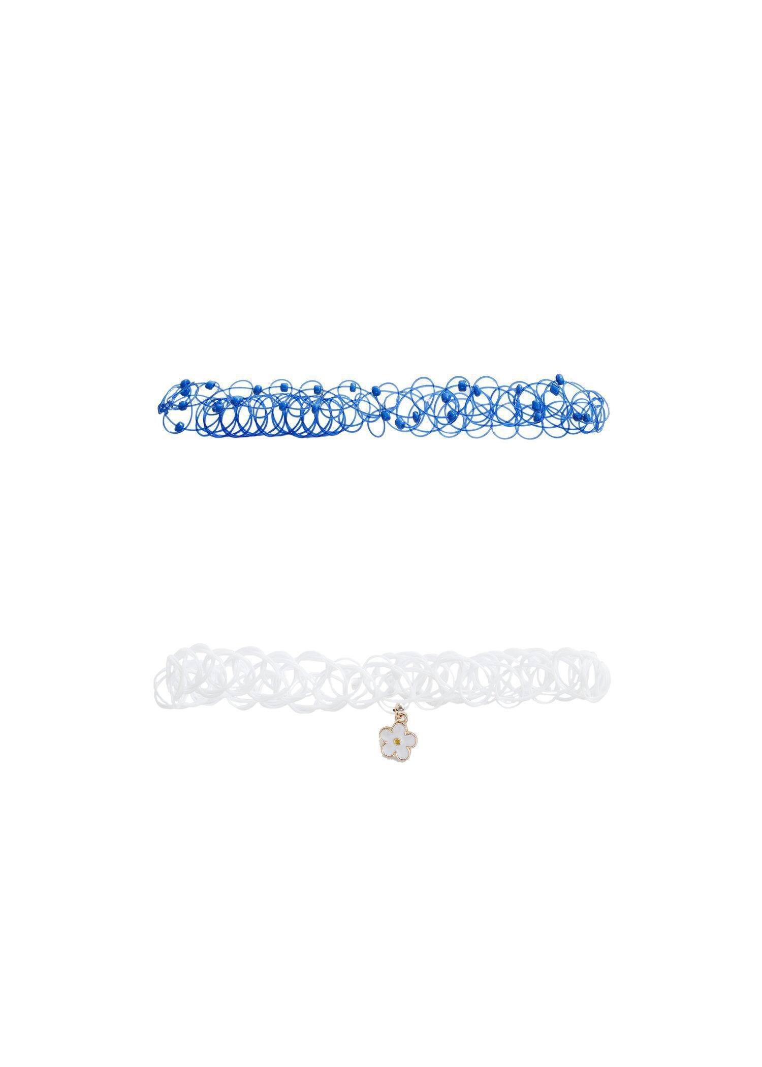 Blue Pendant Chockers - Set Of 2, Kids Girls, , large image number 1