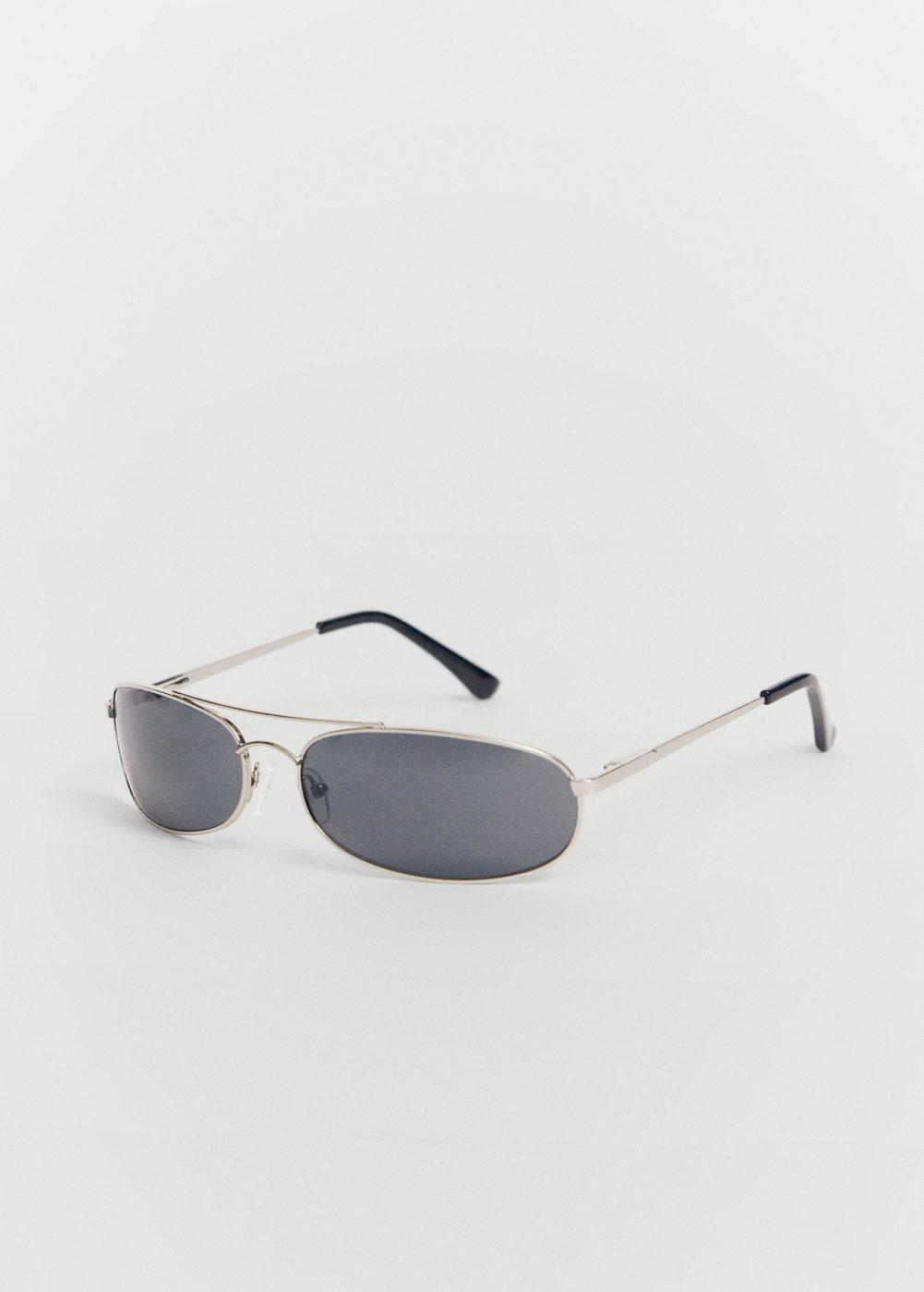 Mango - Silver Metallic Frame Sunglasses