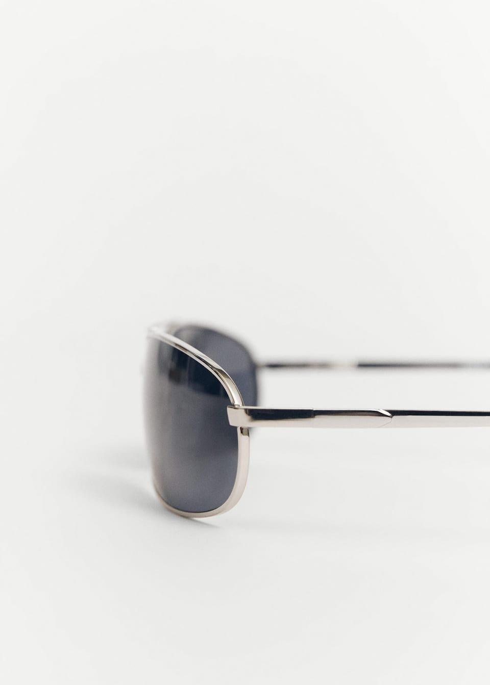 Silver Metallic Frame Sunglasses, , large image number 3