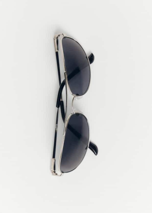 Mango - Silver Metallic Frame Sunglasses