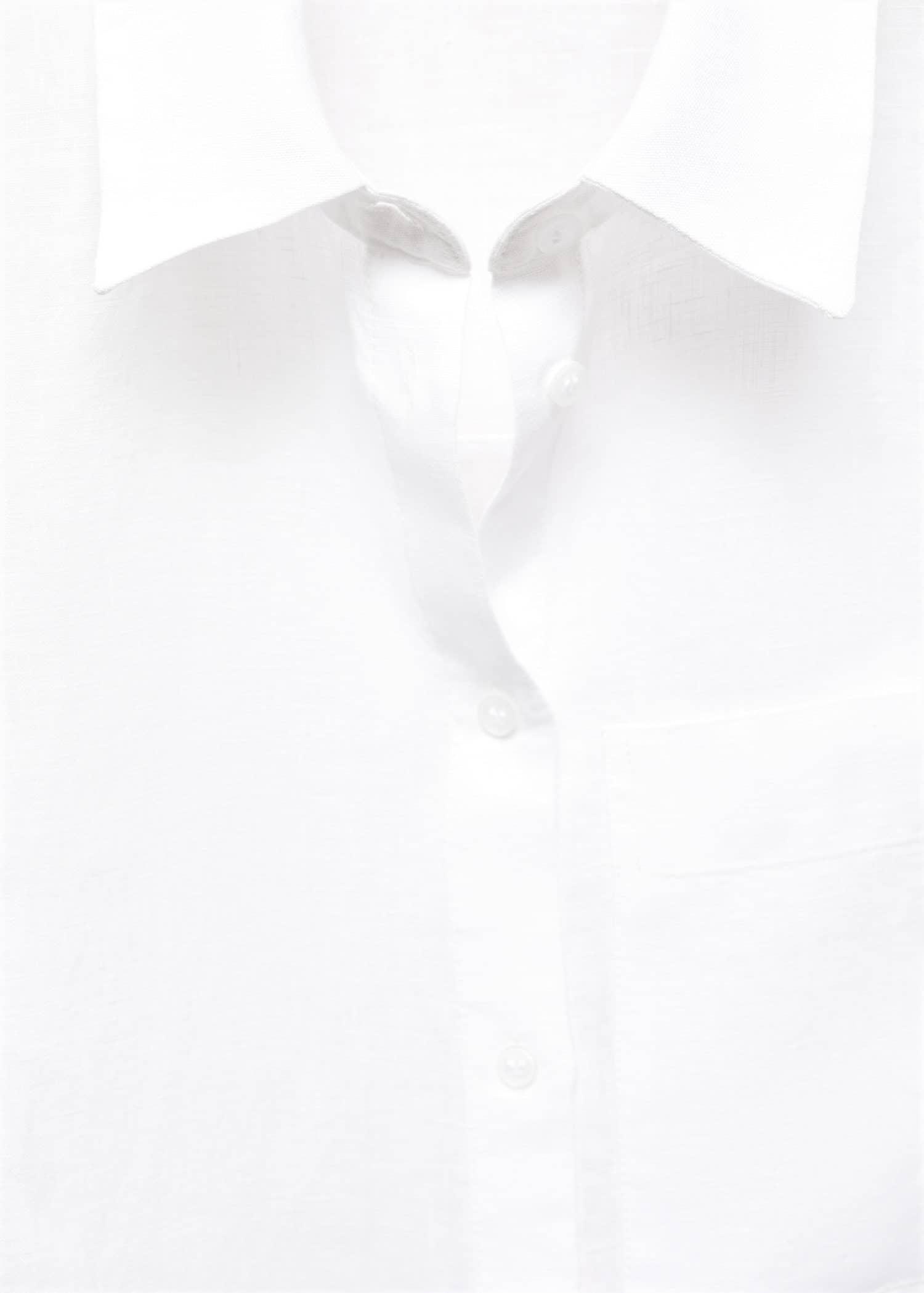 Mango - White Linen Shirt