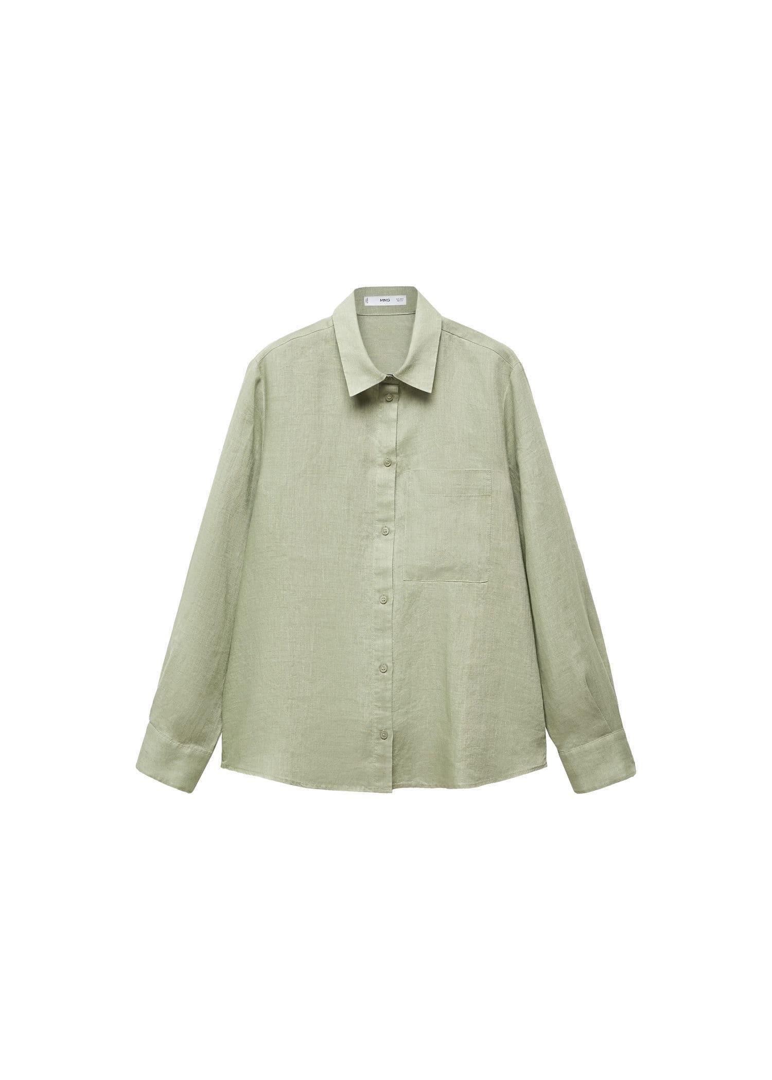 Mango - Green Linen Shirt