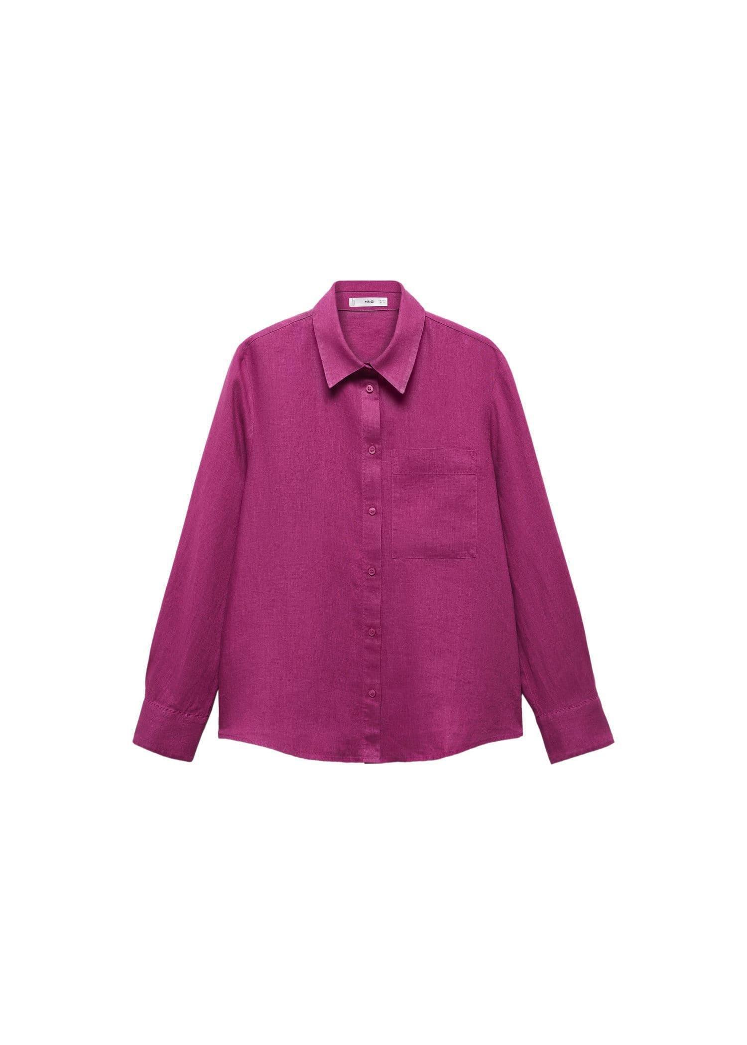 Mango - Pink Linen Shirt