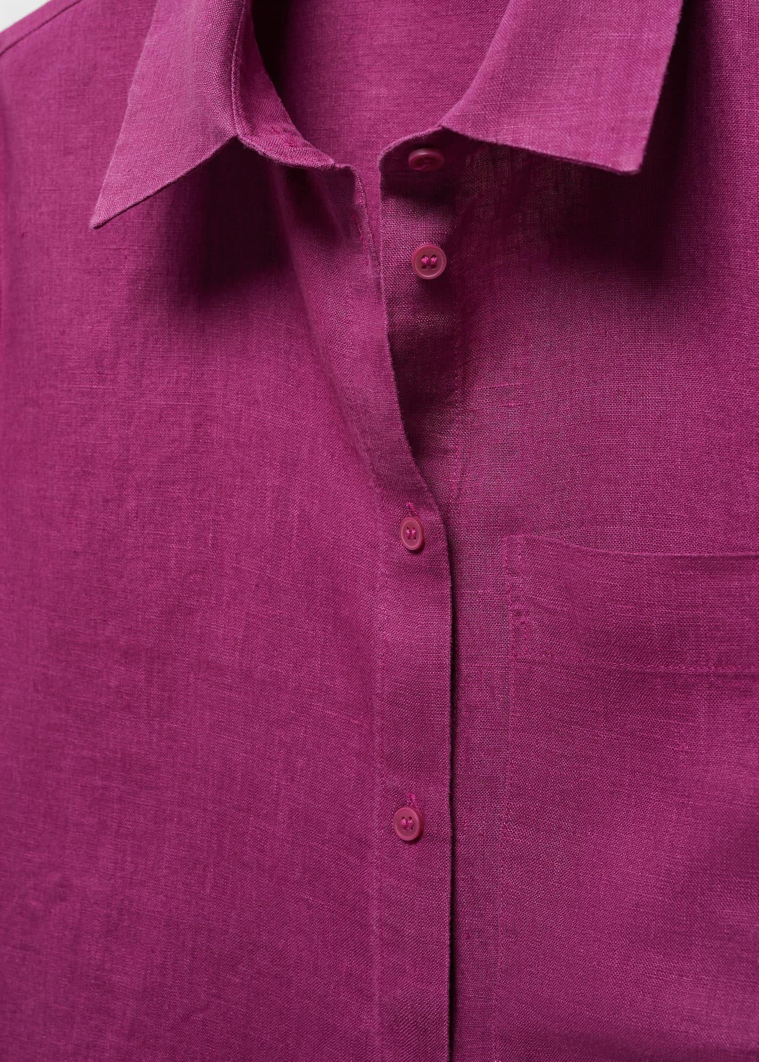 Mango - Pink Linen Shirt