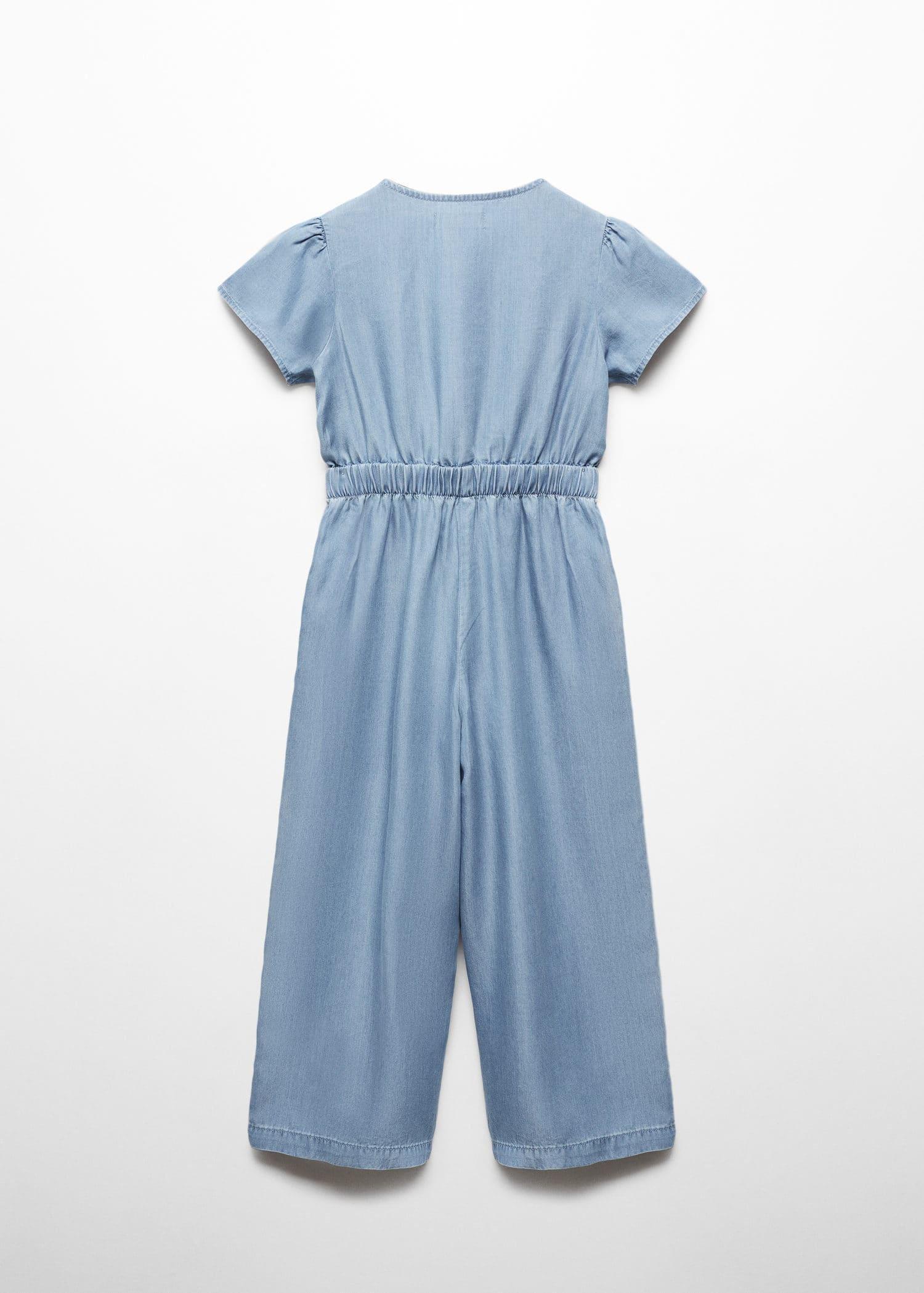Blue Long Denim Jumpsuit, Kids Girls, , large image number 3