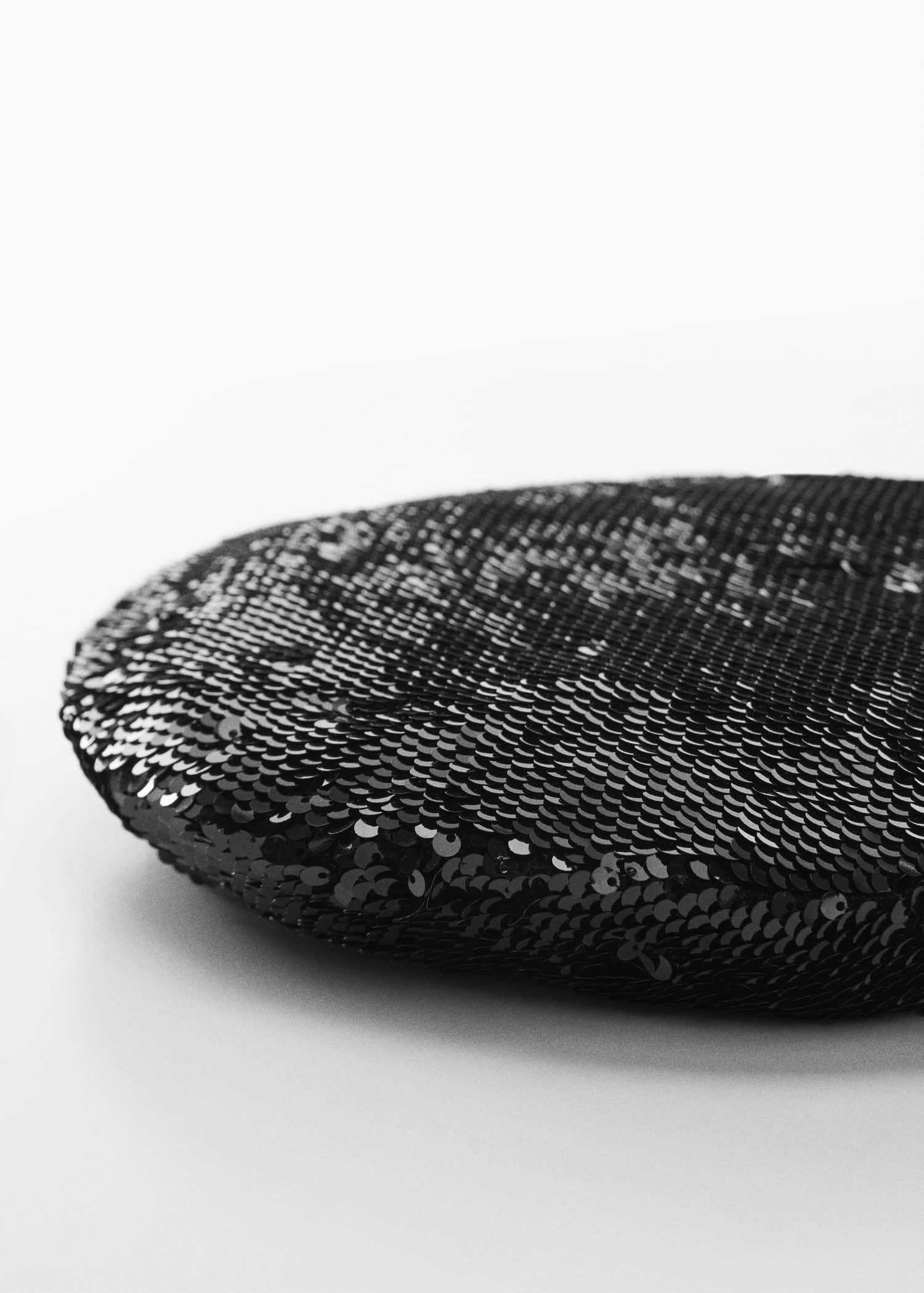 Black Sequin Beret, , large image number 1