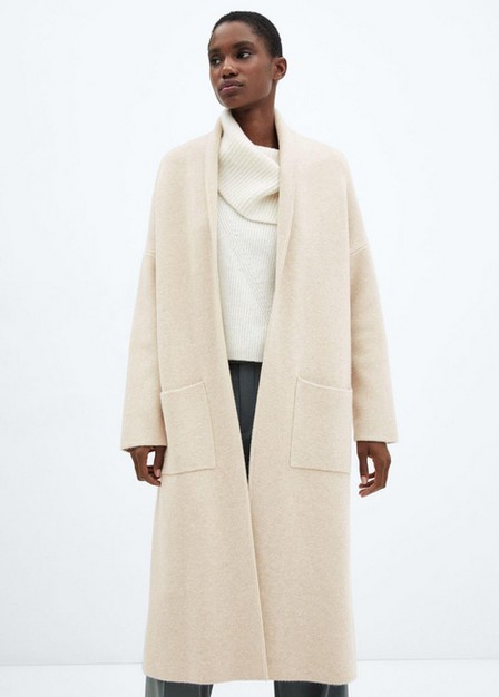 Mango - Grey Oversize Knitted Coat