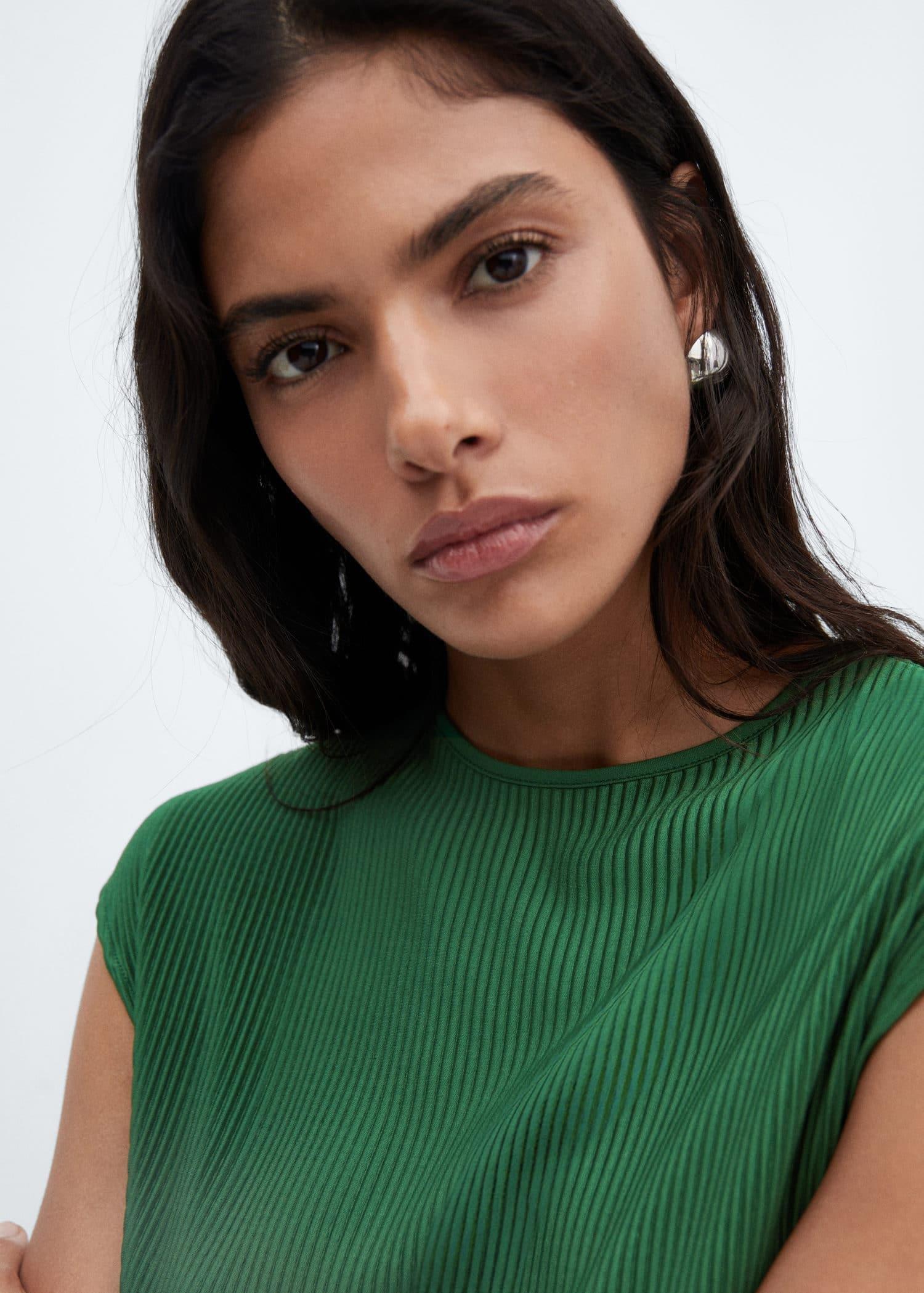 Green Pleated Long Dress, , large image number 2