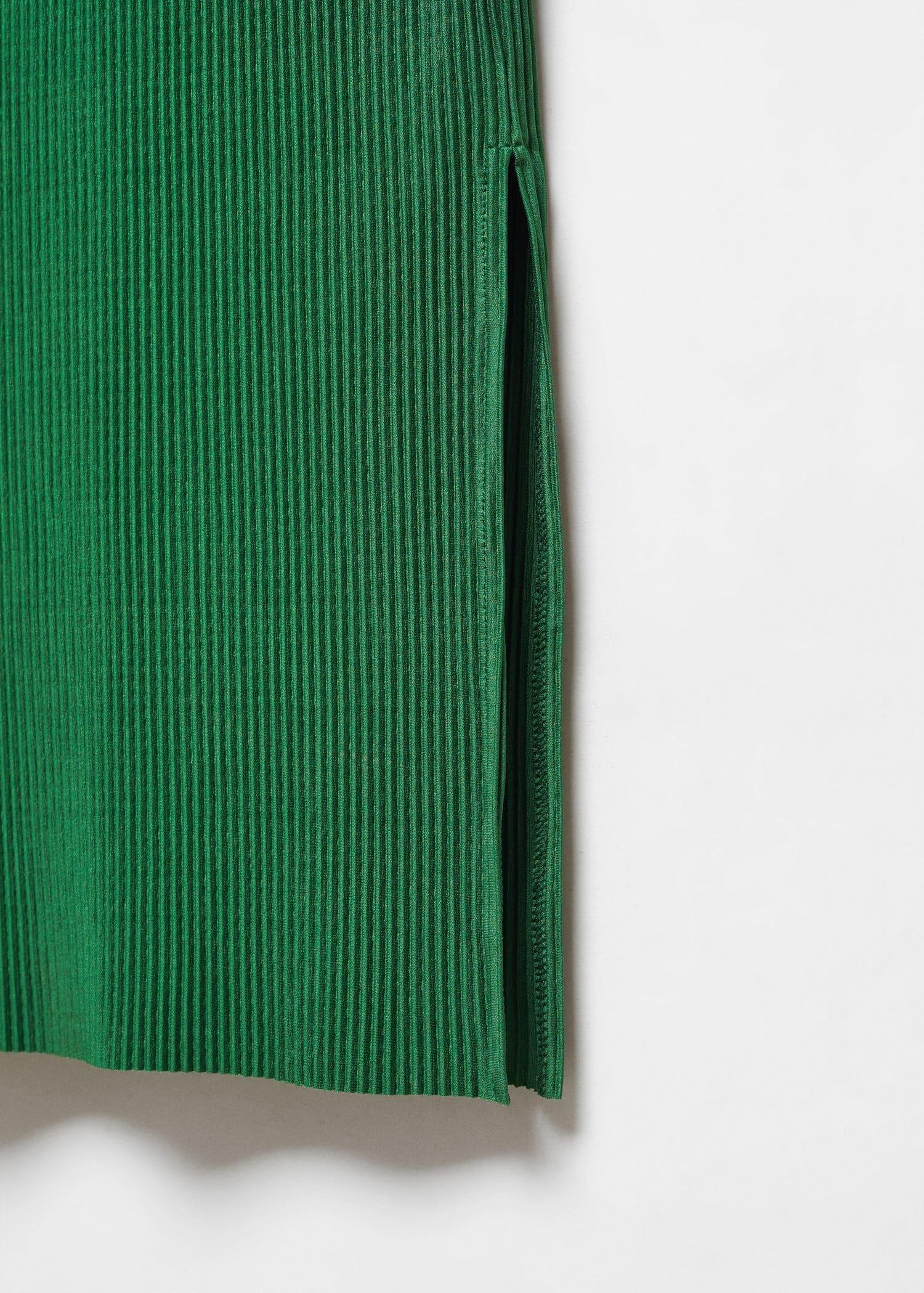 Green Pleated Long Dress, , large image number 5