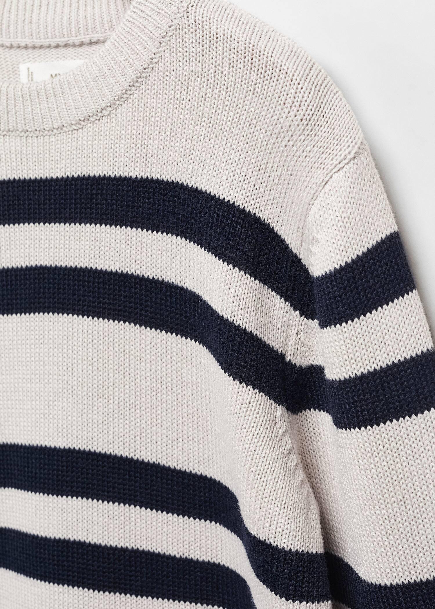 Mango - Grey Lt-Pastel Striped Knit Sweater, Kids Boys