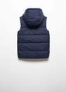 Mango - Navy Reversible Quilted Gilet, Kids Boys