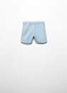 Mango - Blue Linen-Blend Bermuda Shorts, Kids Boys