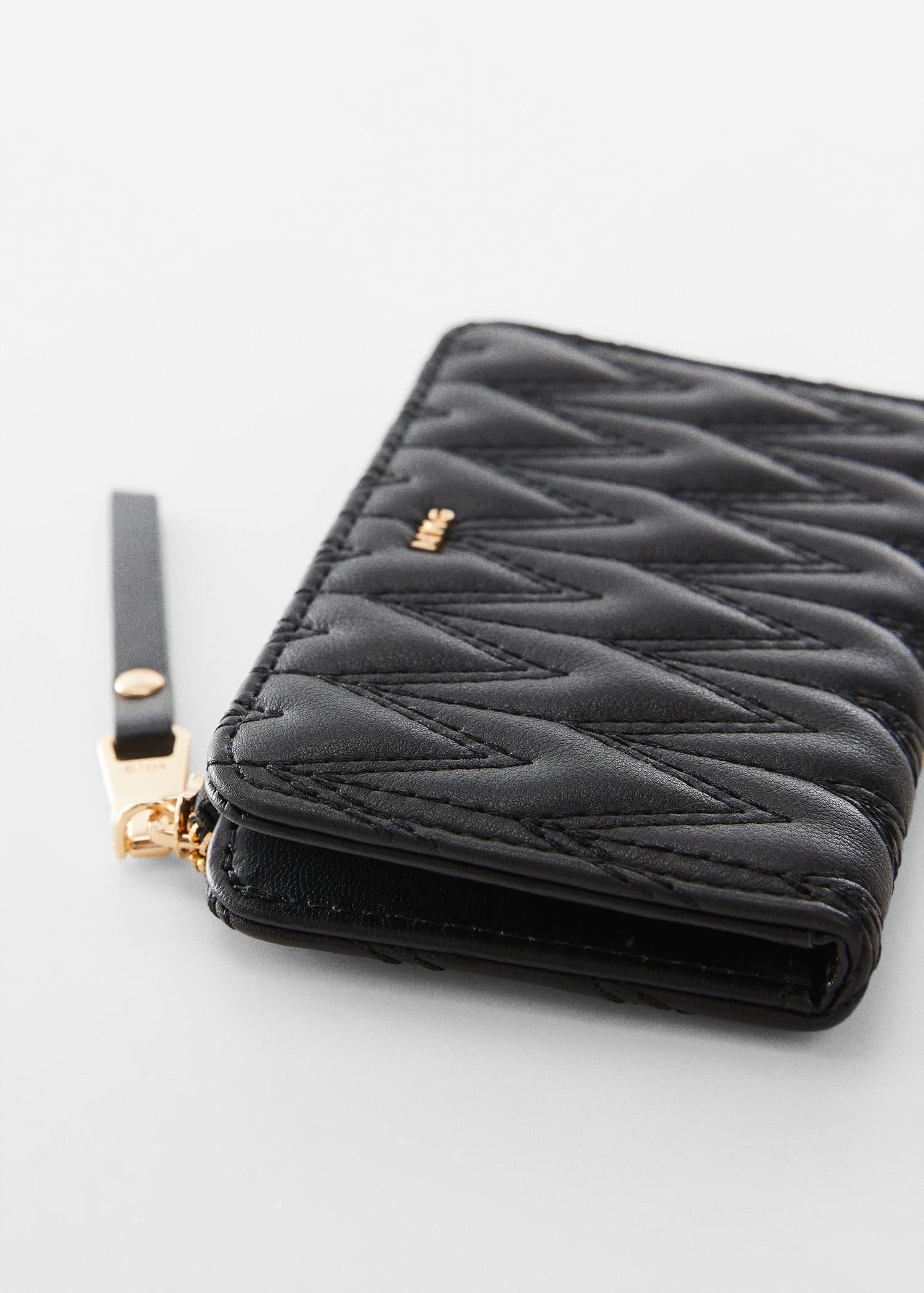 Black Padded Logo Wallet, , large image number 0