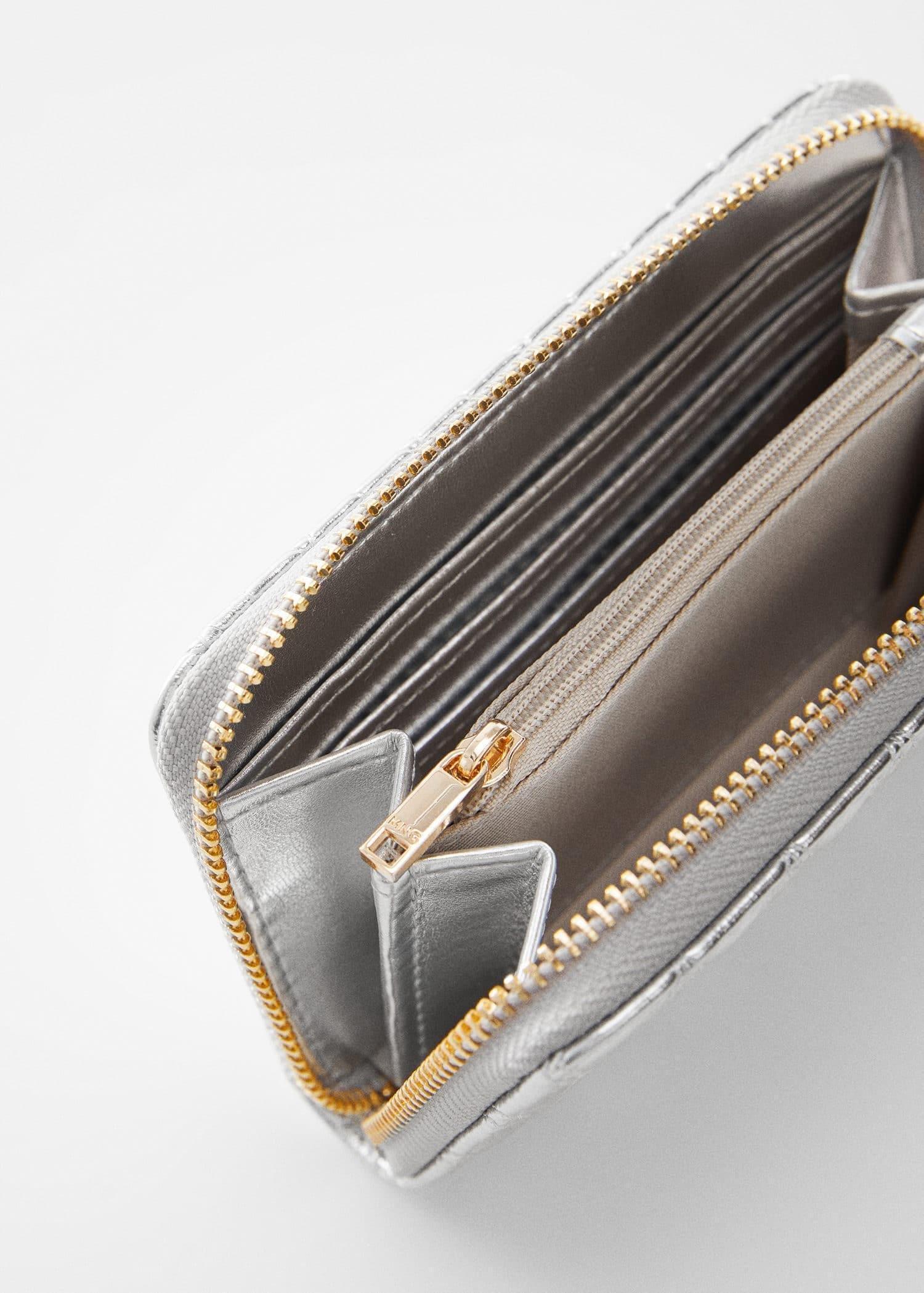 Silver Padded Logo Wallet, , large image number 0