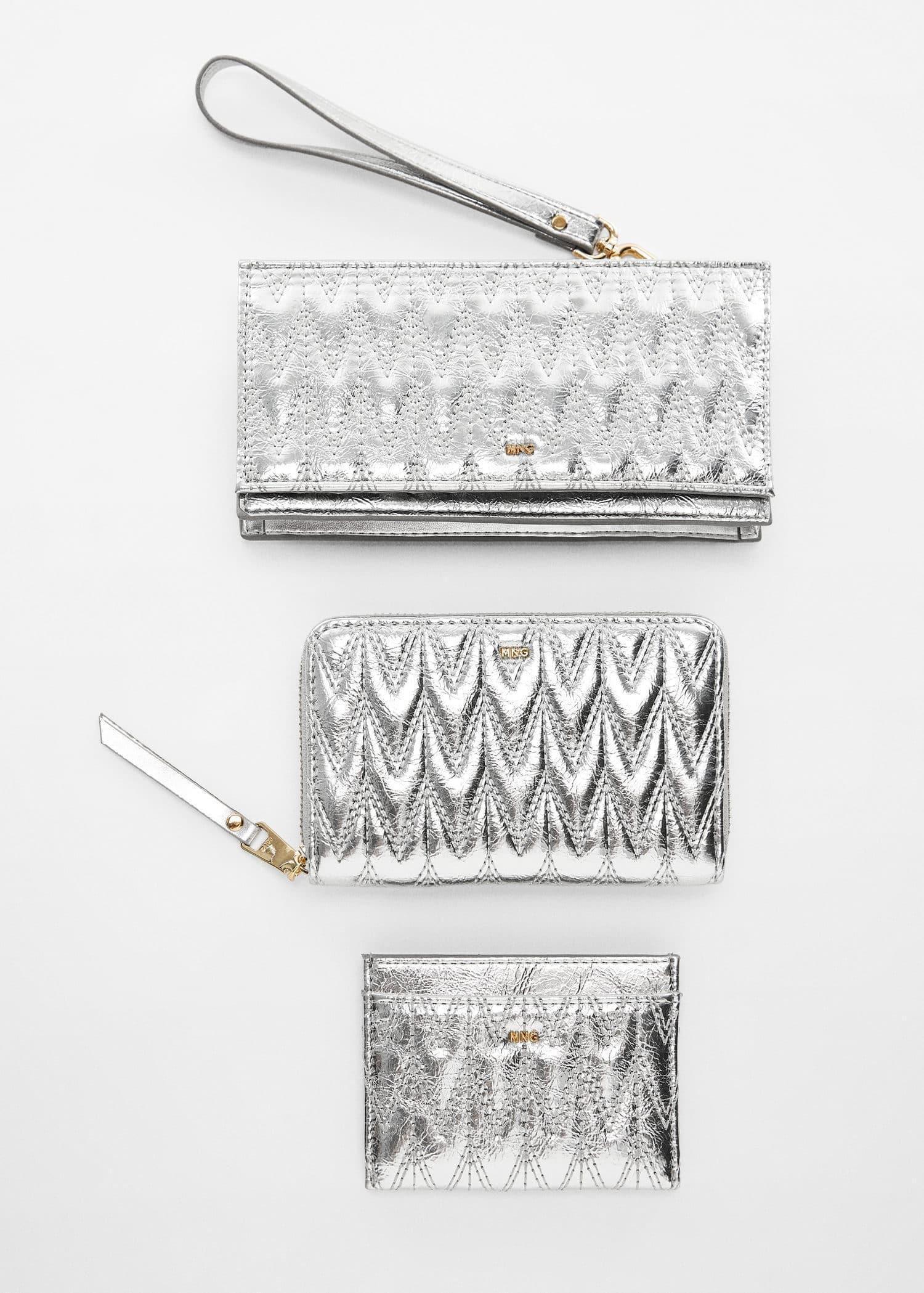 Silver Padded Logo Wallet, , large image number 2