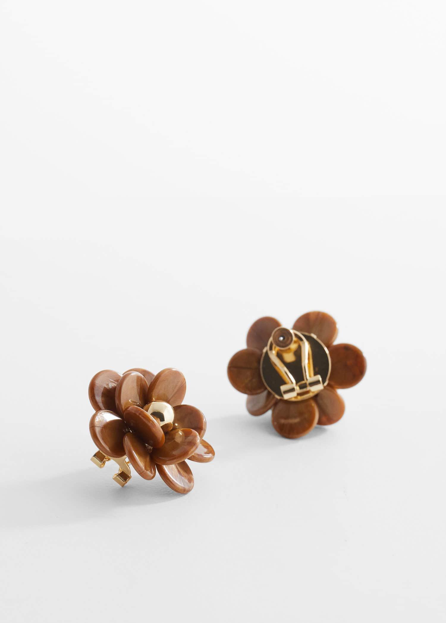 Mango - Brown Maxi Flower Earrings