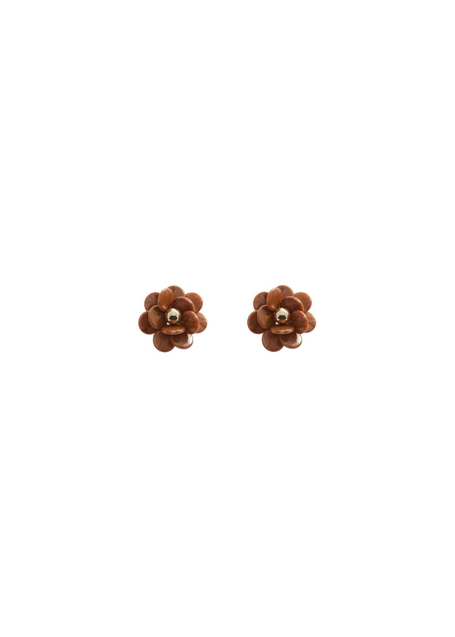 Mango - Brown Maxi Flower Earrings