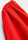 Mango - Red Asymmetrical Dress With Side Slit