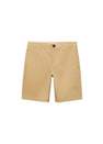 Mango - Yellow Cotton Bermuda Shorts, Kids Boys