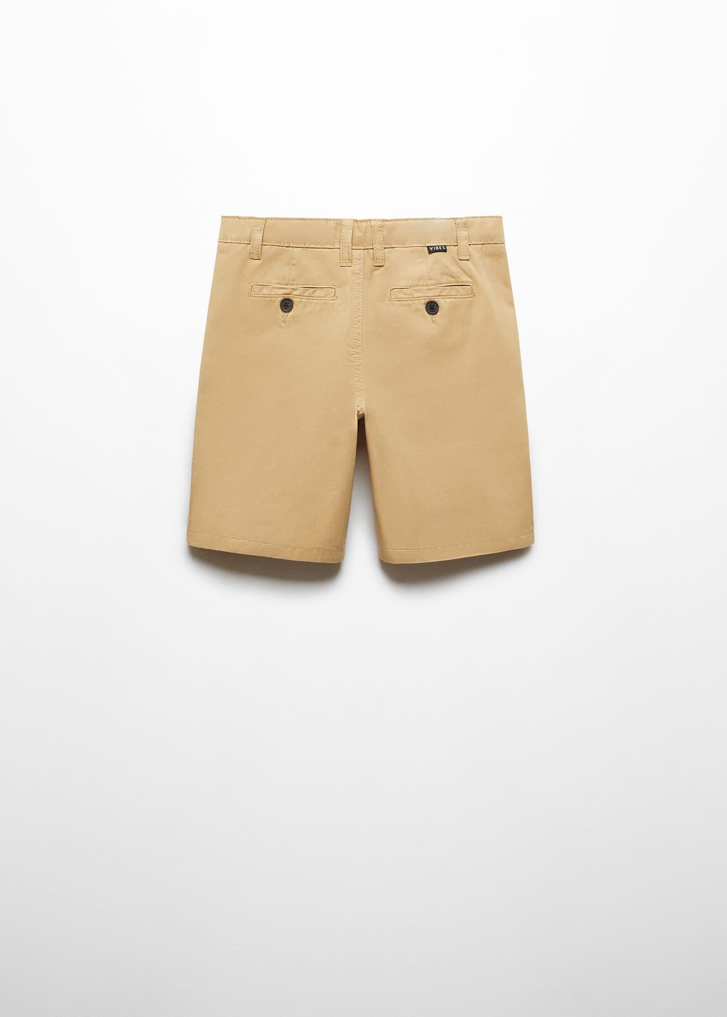 Mango - Yellow Cotton Bermuda Shorts, Kids Boys