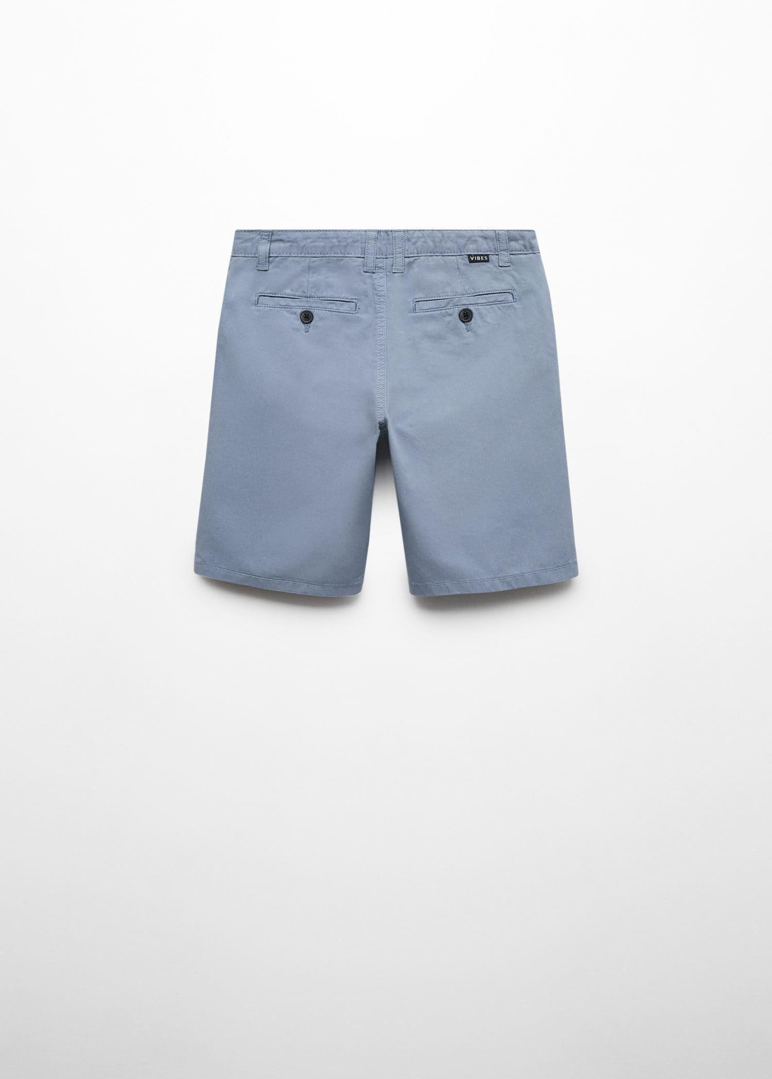 Mango - Blue Cotton Bermuda Shorts, Kids Boys