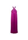 Mango - medium purple Halter-neck pleated dress