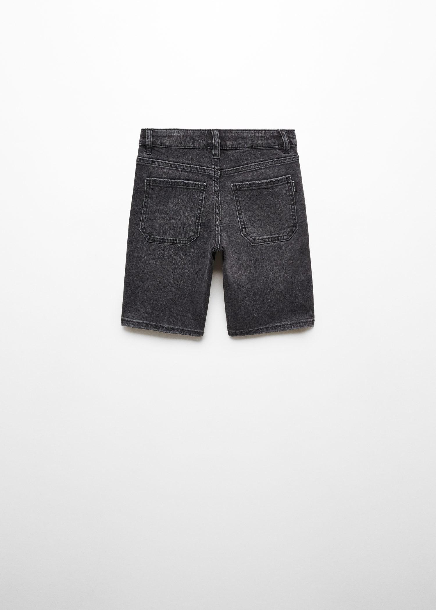 Mango - Grey Slim-Fit Denim Bermuda Shorts, Kids Boys