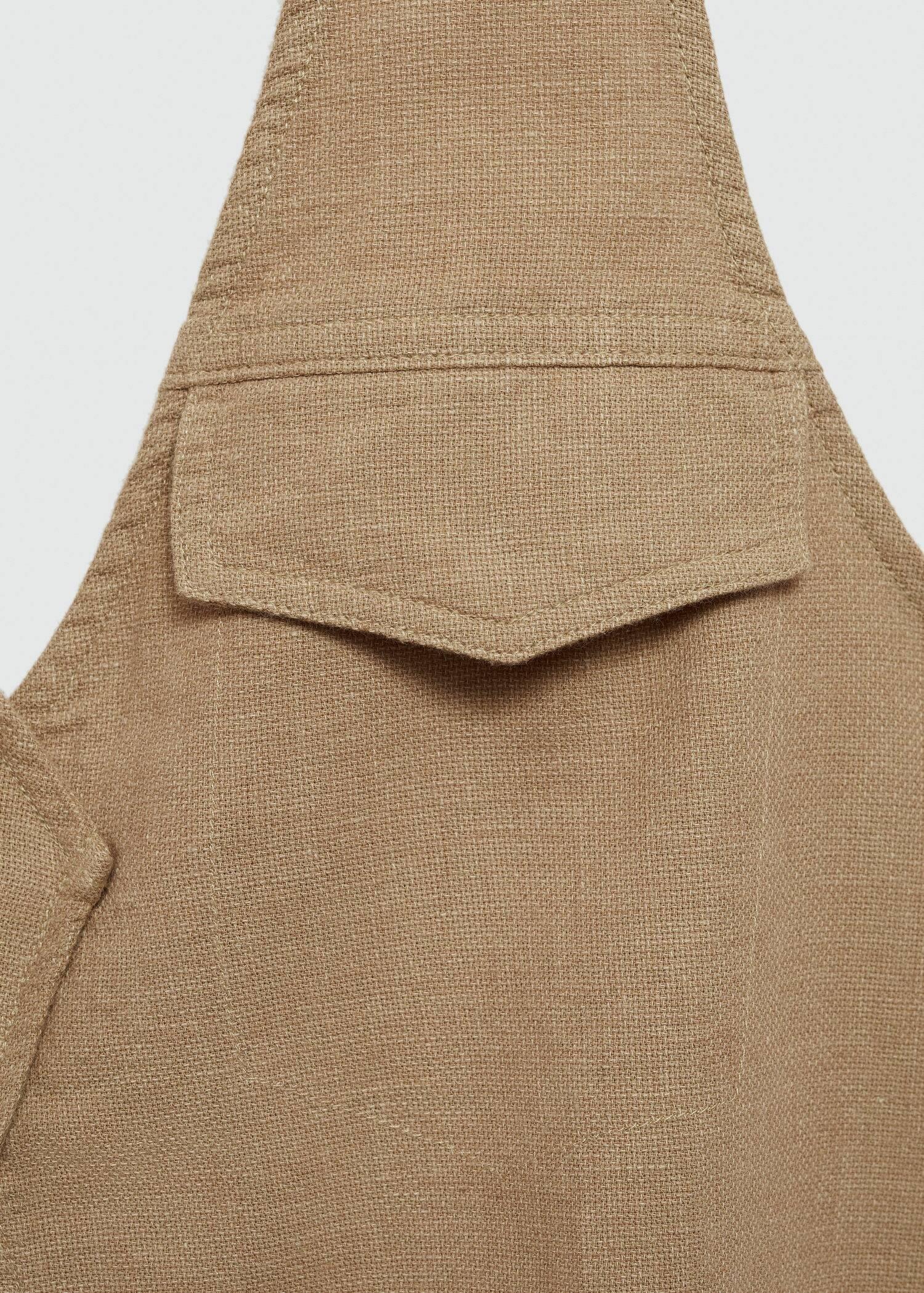 Beige Pocket Halter Top, , large image number 4