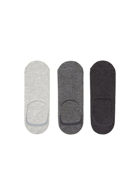Mango - Grey Invisible Socks, set of 3