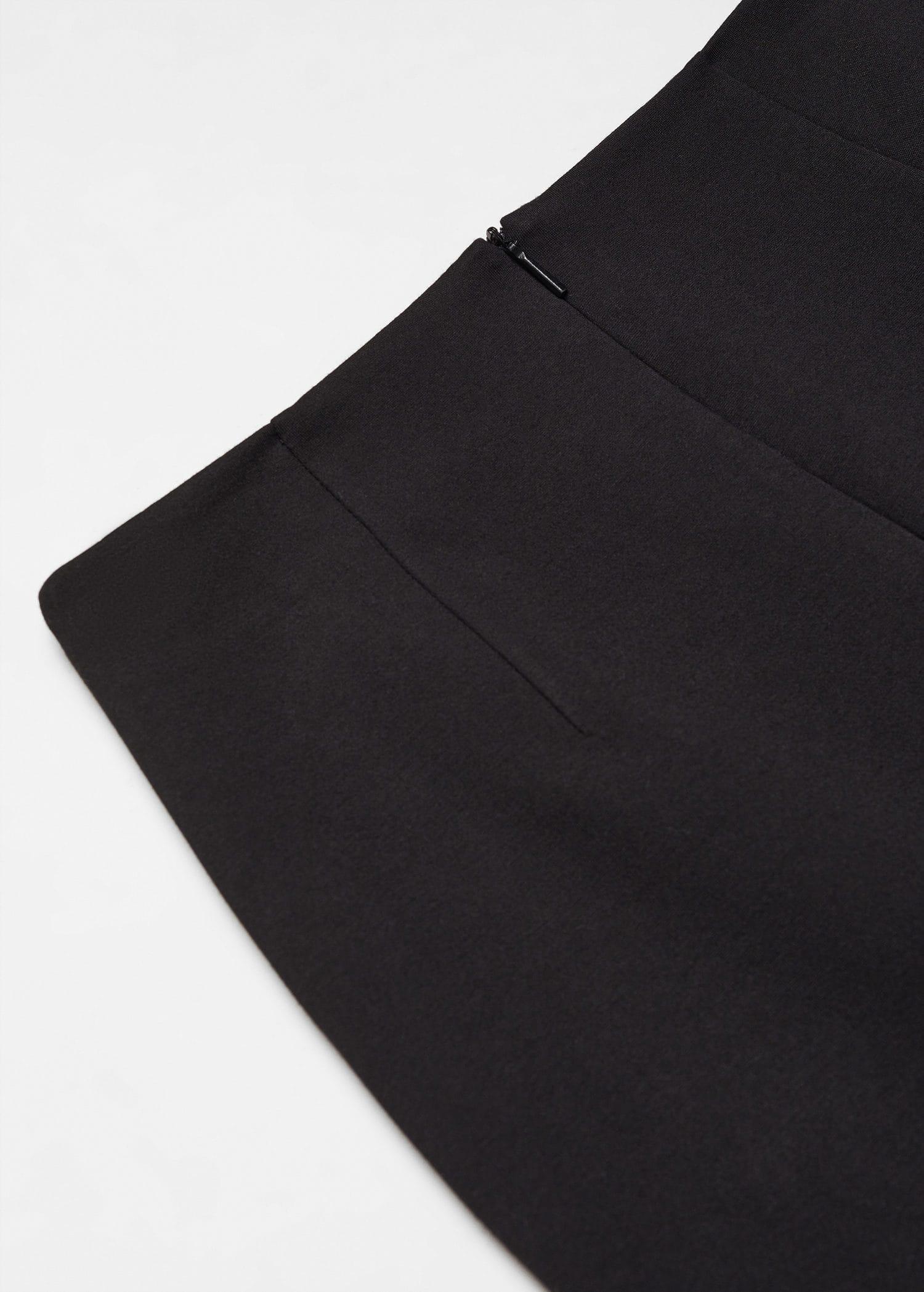Black Pencil Skirt With Rome-Knit Opening, , large image number 2