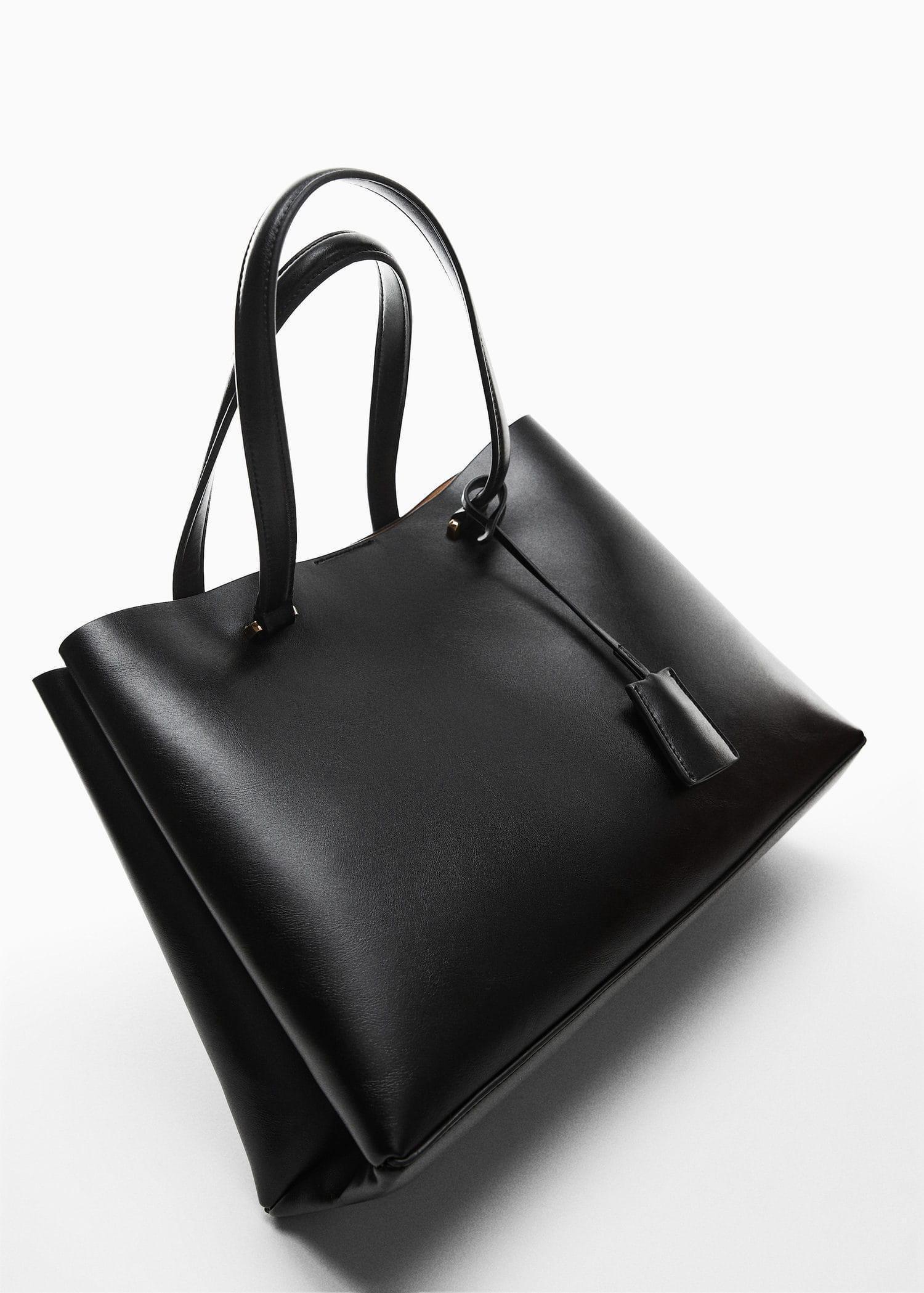 Mango - Black Shopper Bag With Dual Compartment