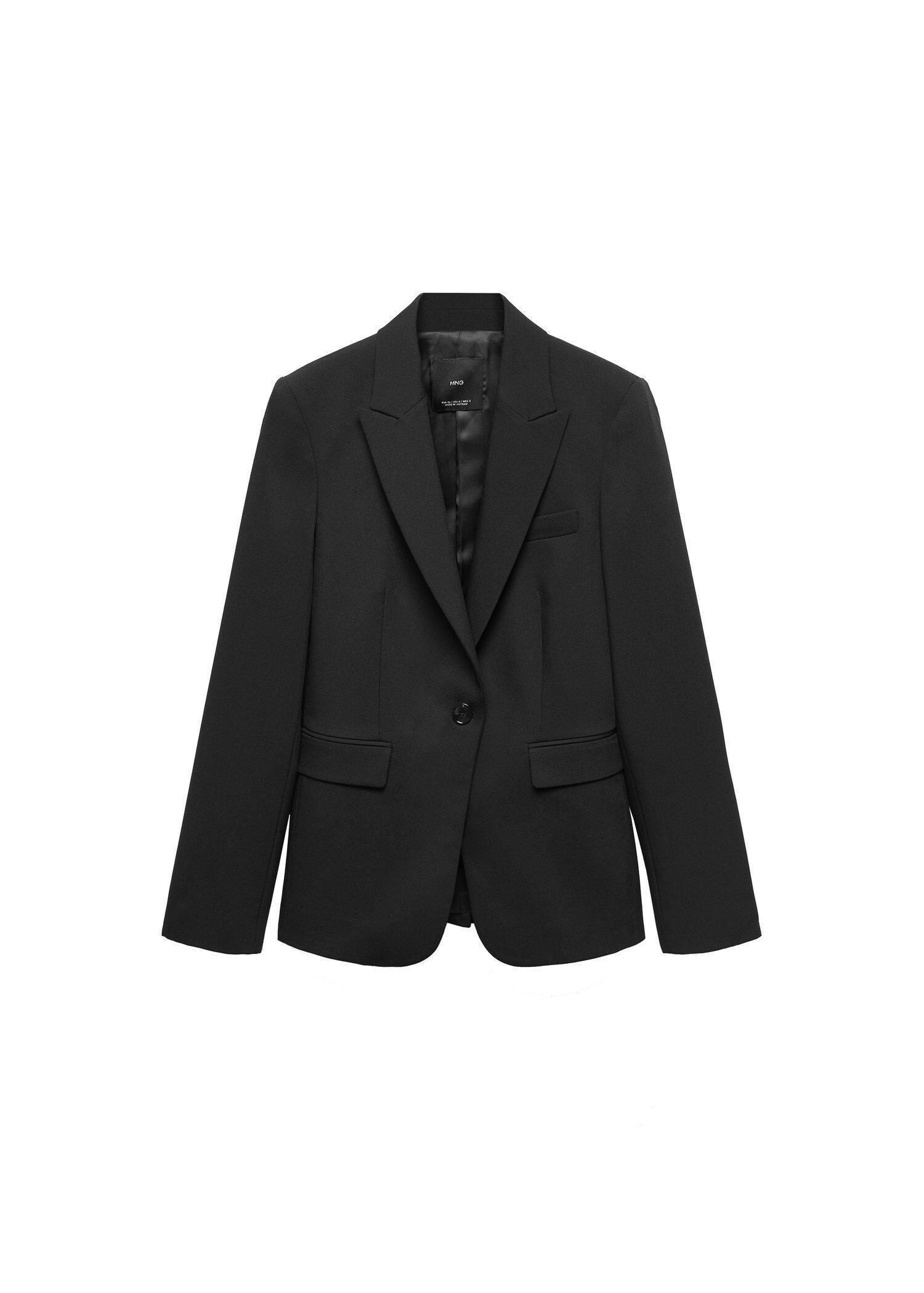 Mango - Black Fitted Suit Jacket