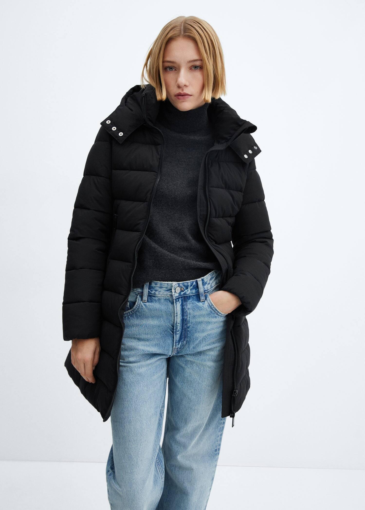 Black Medium-Fitted Anorak, , large image number 0