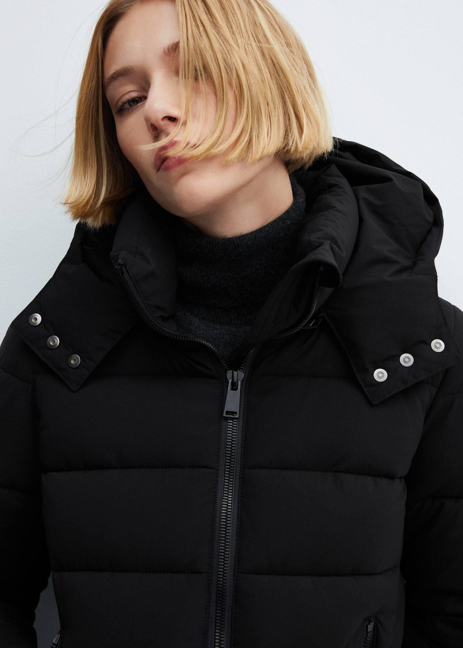 Black Medium-Fitted Anorak, , large image number 1