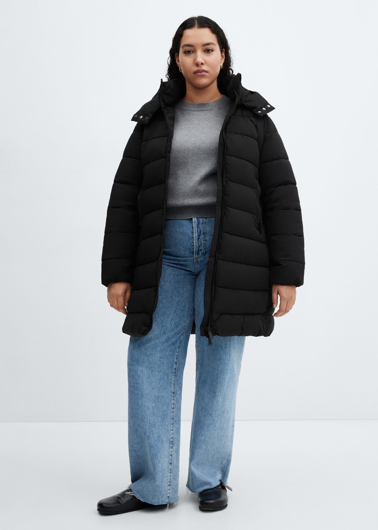 Black Medium-Fitted Anorak, , large image number 5