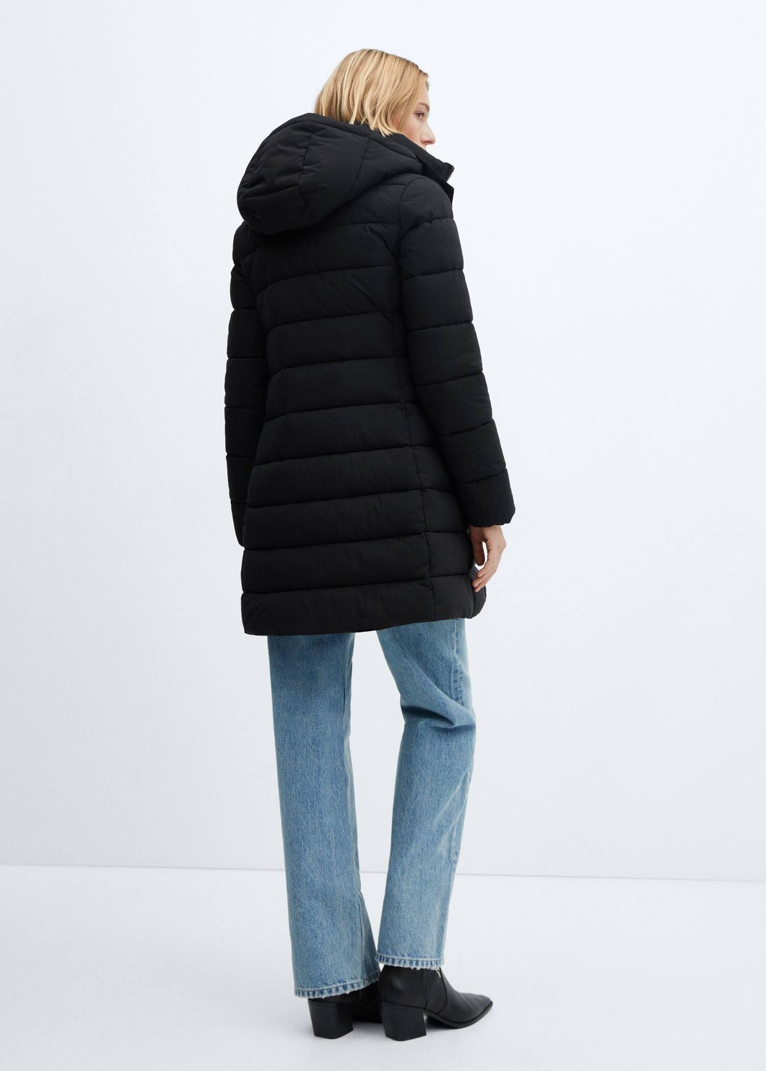Black Medium-Fitted Anorak, , large image number 6