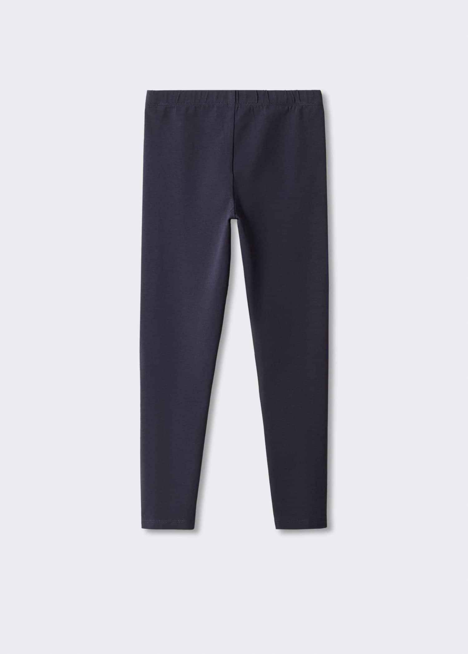 Navy Cotton Leggings, Kids Girls, , large image number 1