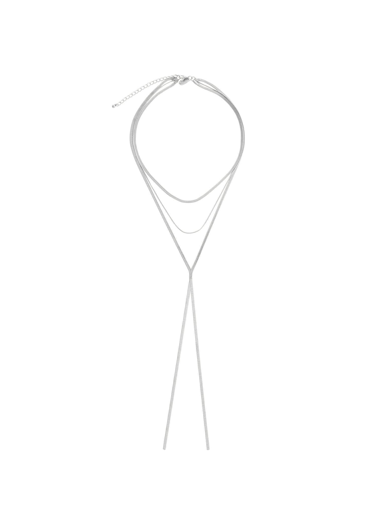 Silver Long Triple Necklace, , large image number 1