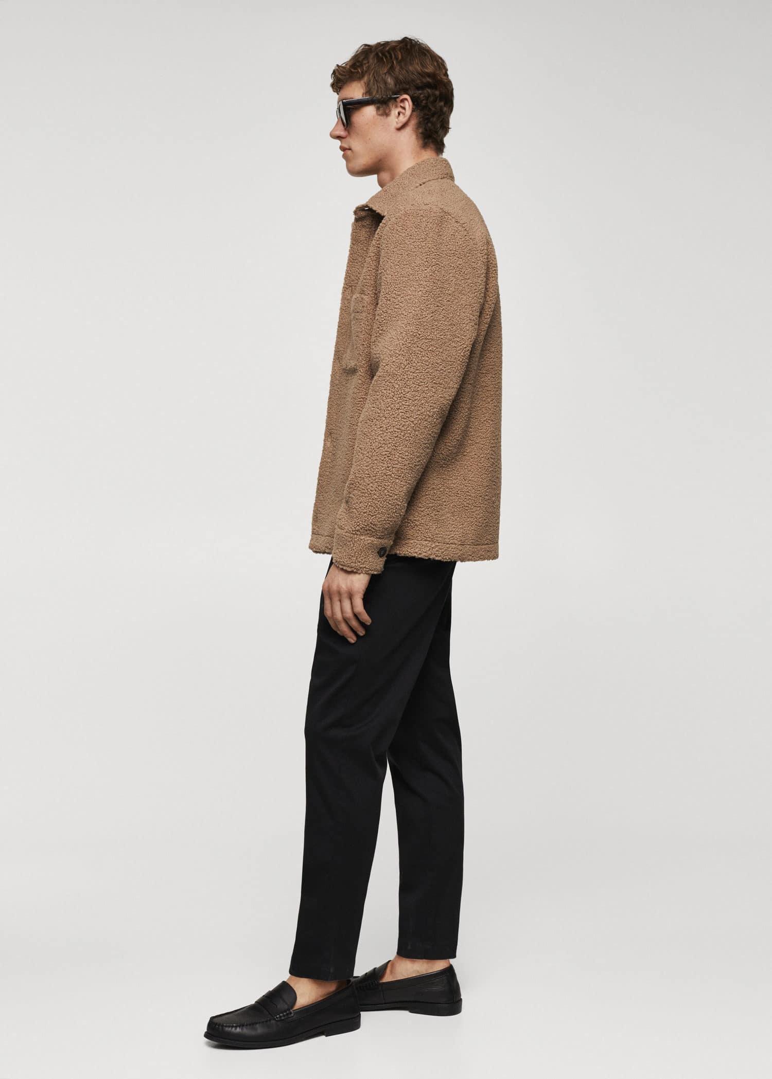 Black Cotton Tapered Crop Pants, , large image number 2