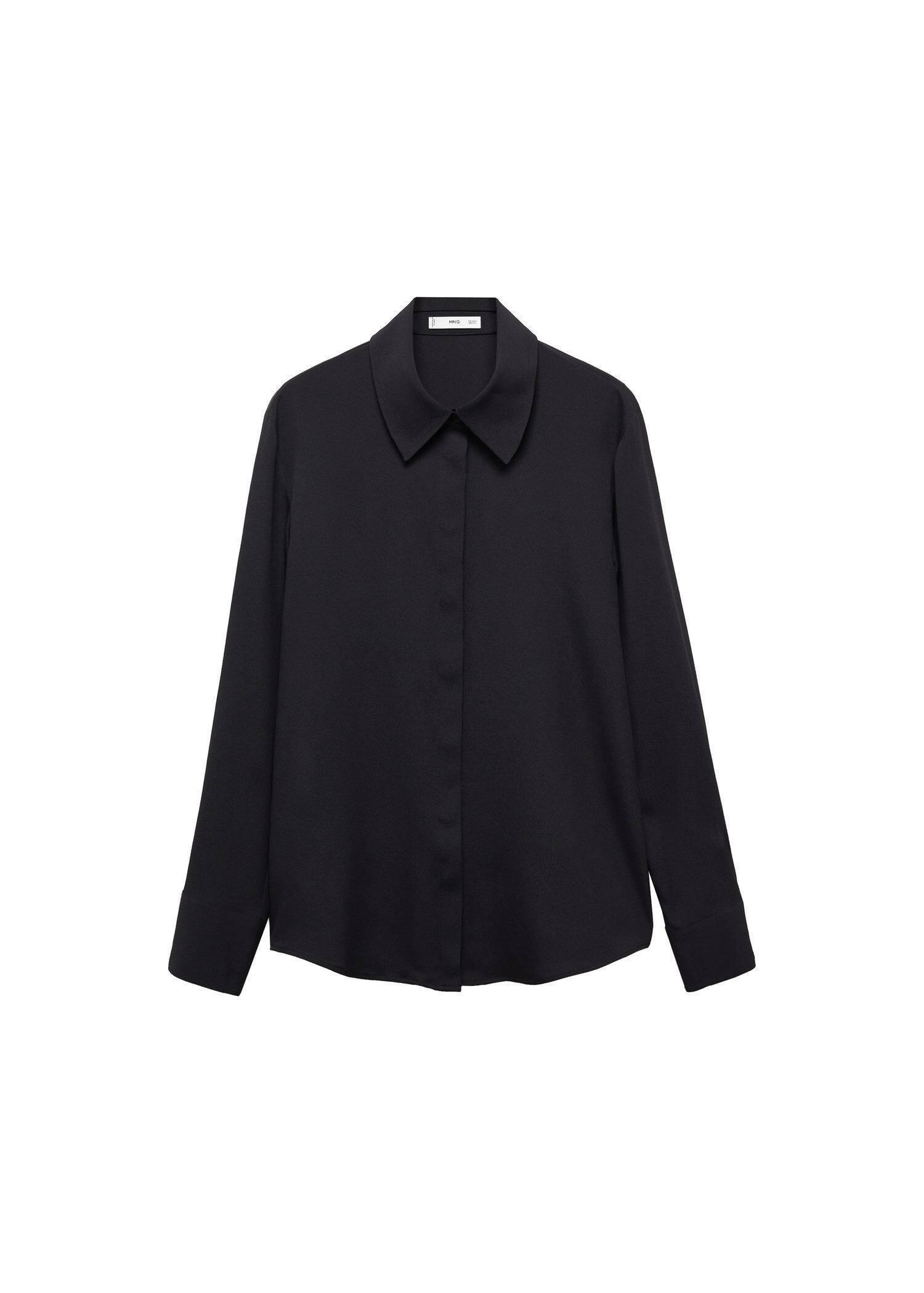 Grey Buttoned Flowy Shirt, , large image number 3