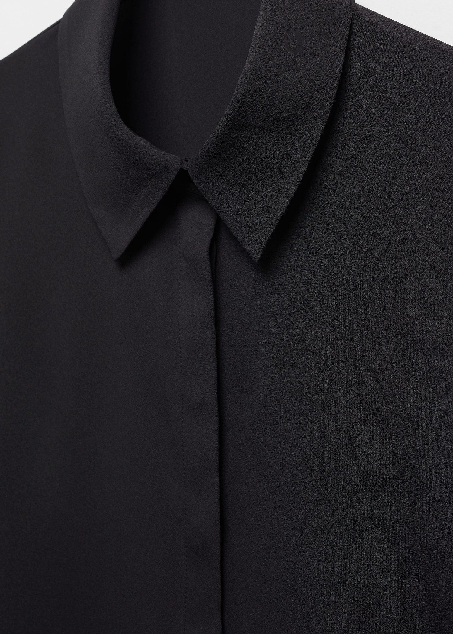 Grey Buttoned Flowy Shirt, , large image number 7