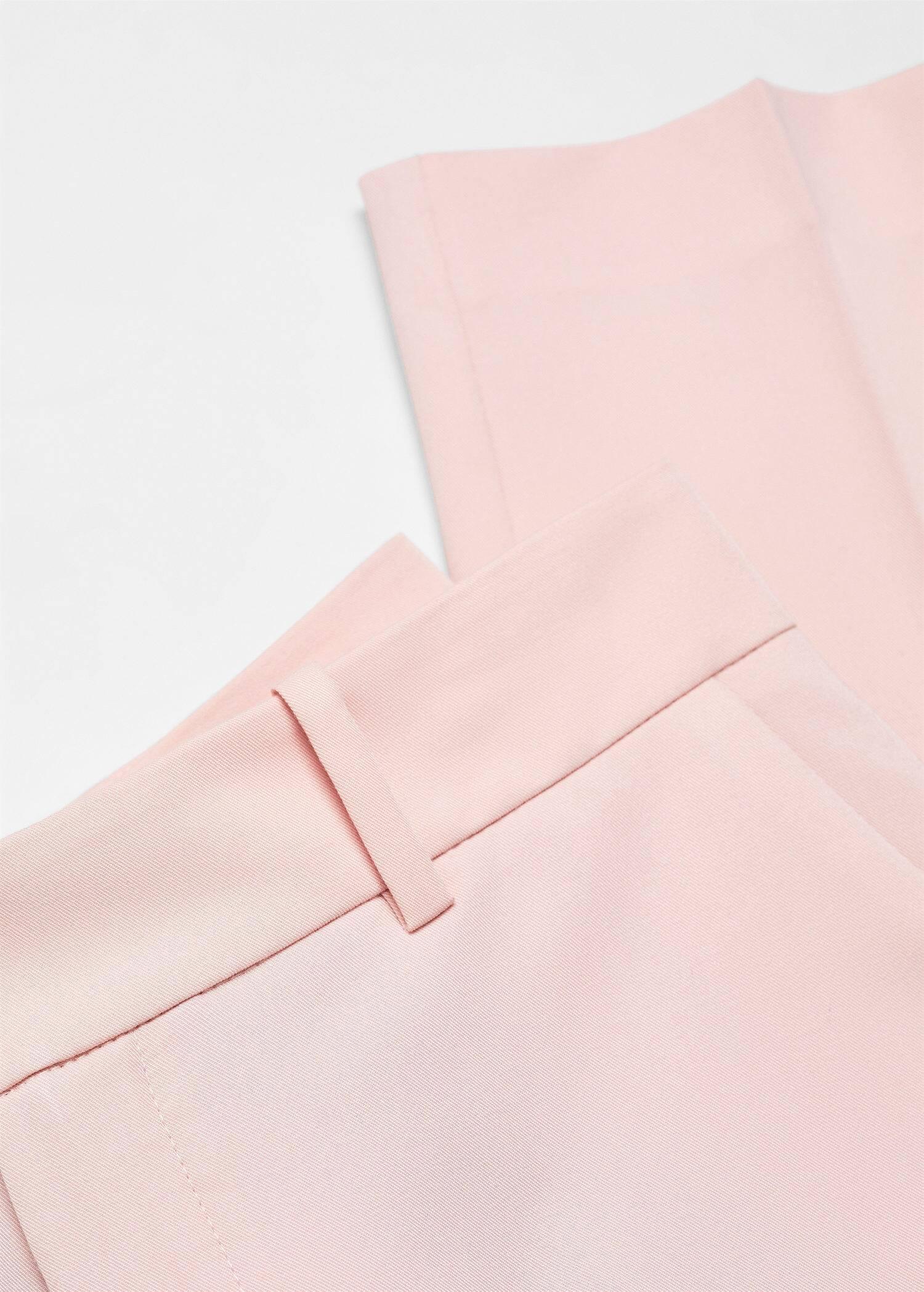 Pink Lt-Pastel Straight Suit Trousers, , large image number 4