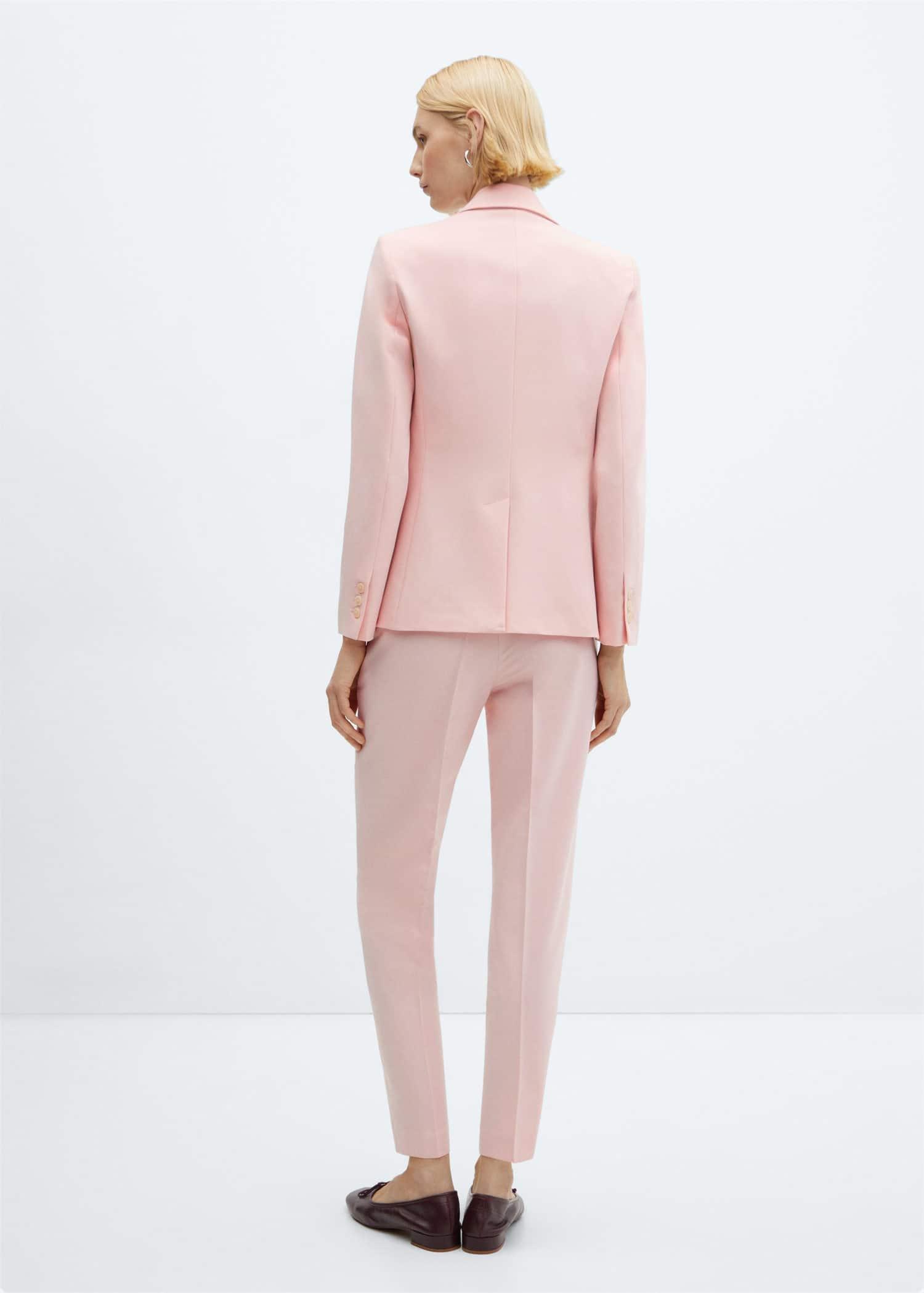 Pink Lt-Pastel Straight Suit Trousers, , large image number 5