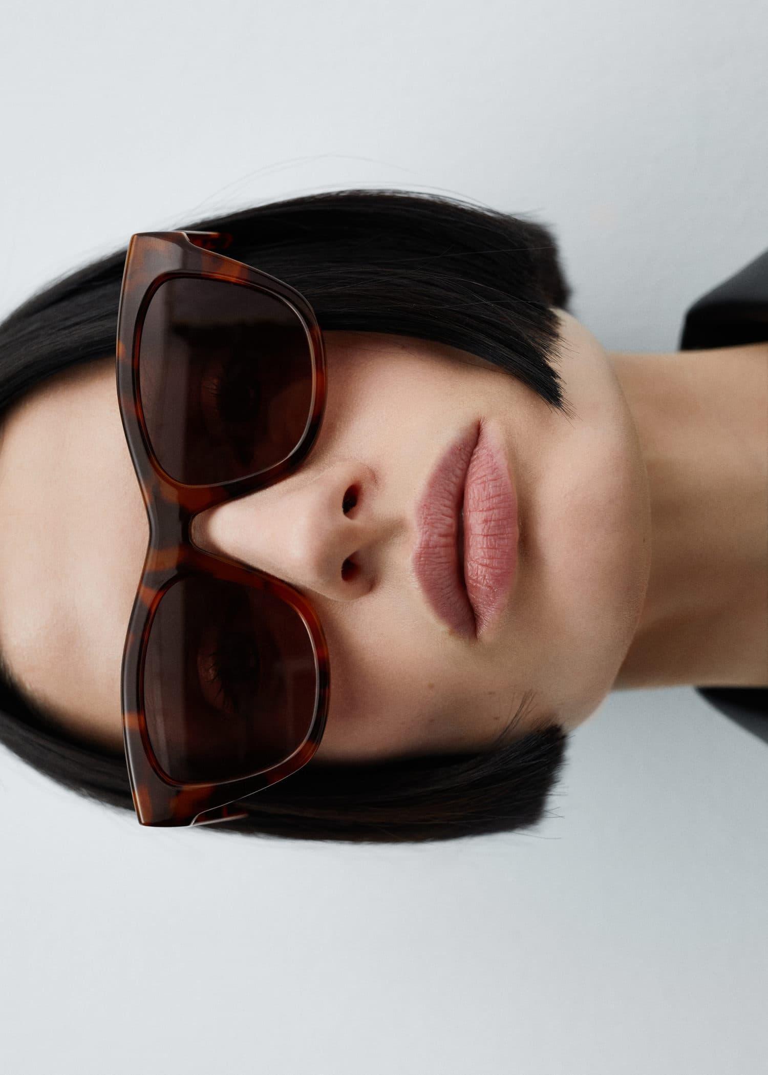 Brown Acetate Frame Sunglasses, , large image number 4